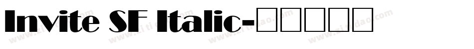 Invite SF Italic字体转换